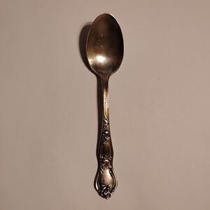 Royal Plate Co Silver Plated Baby‎ Spoon Roses Floral 4.5 in